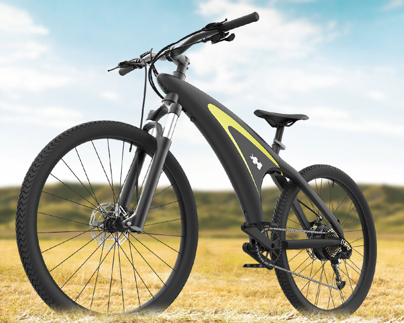 Bici elettrica ibrida da montagna Q5-27,5 pollici, 650 W, 100 km, lunga autonomia, 9 velocit&agrave;